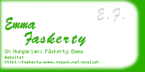 emma faskerty business card